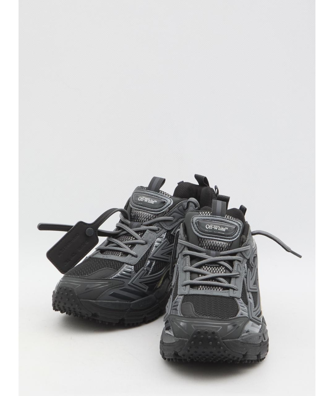 OFF-WHITE Черные текстильные низкие кроссовки / кеды, фото 5