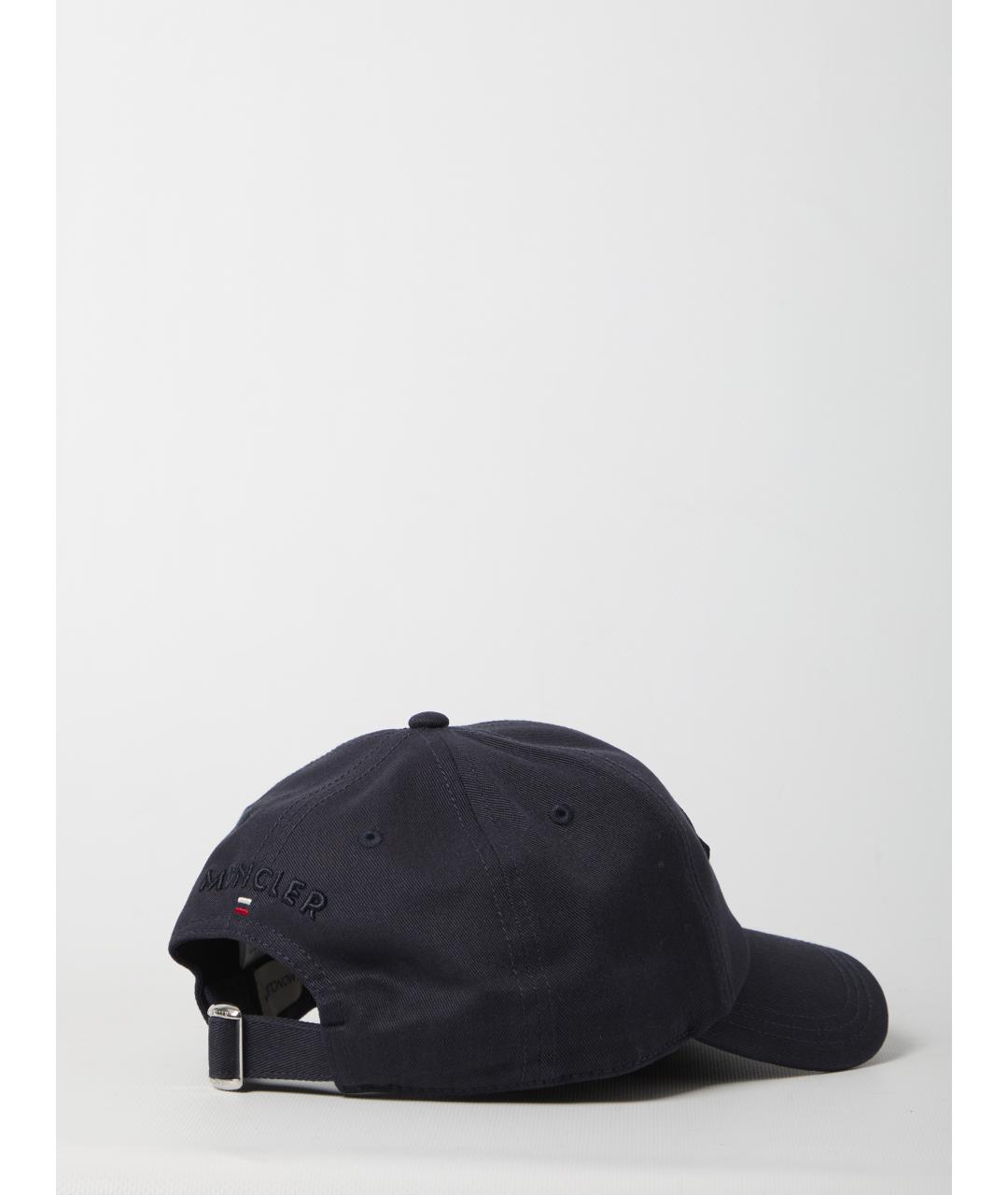 MONCLER Темно-синяя хлопковая кепка/бейсболка, фото 2