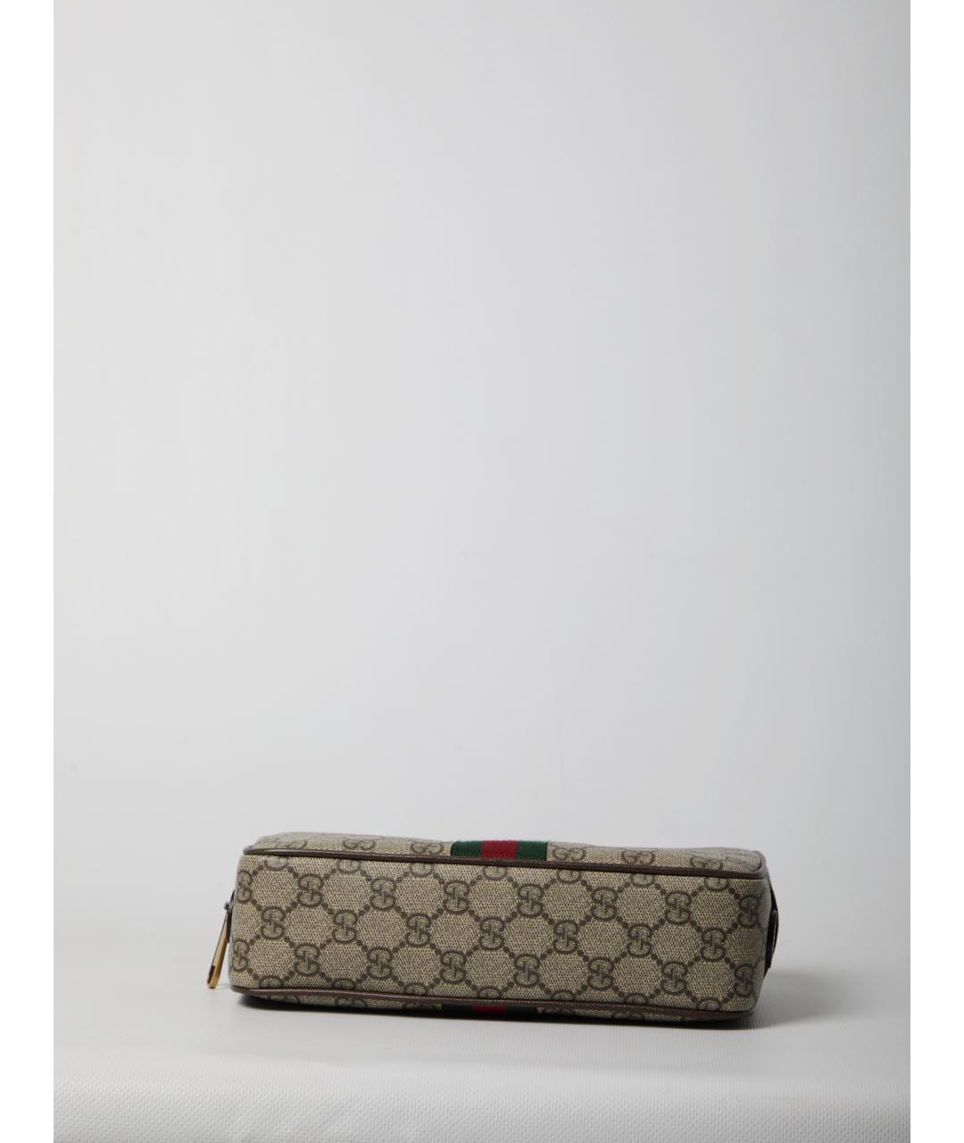 GUCCI Бежевая тканевая барсетка, фото 3