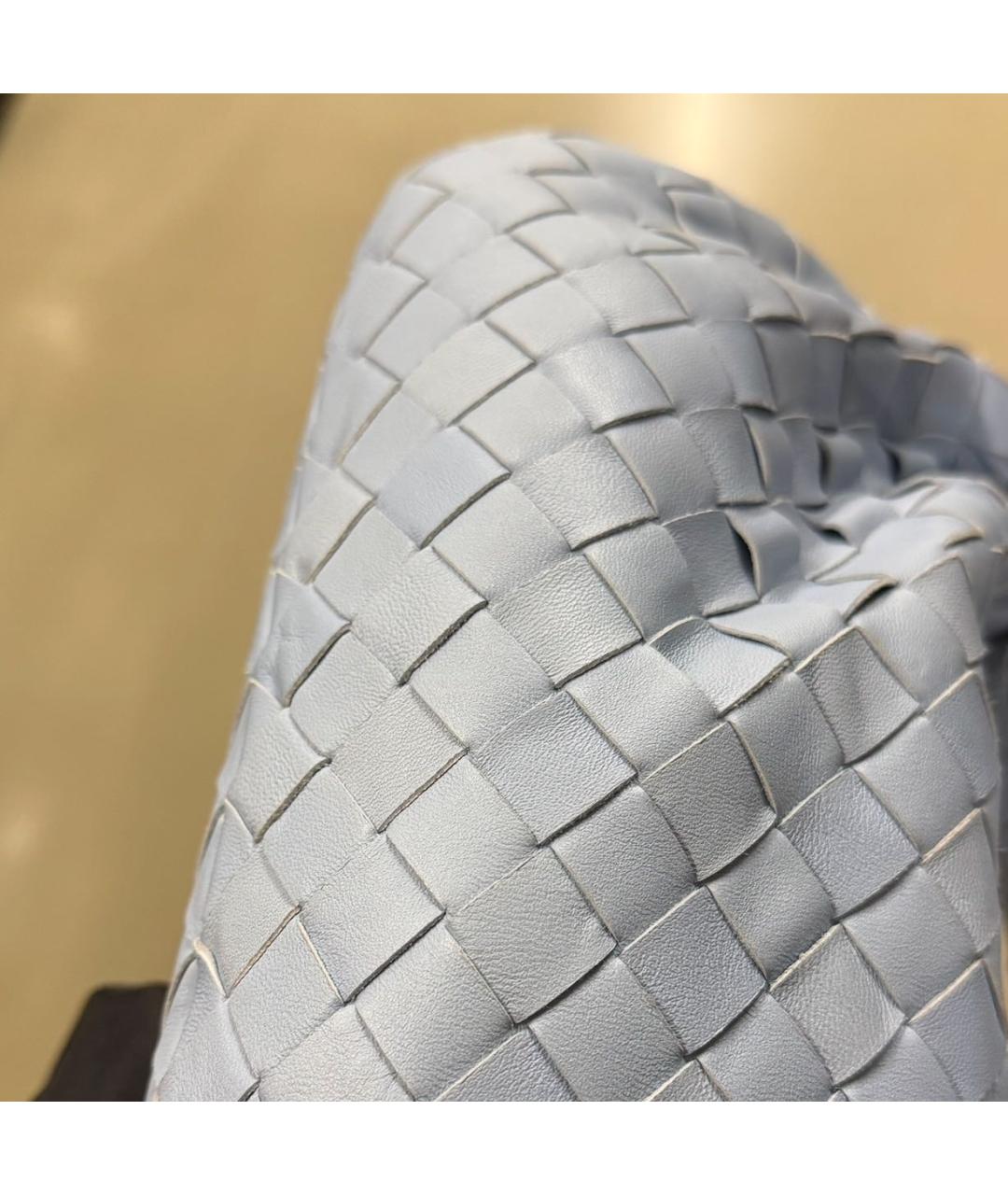 BOTTEGA VENETA Голубая кожаная сумка через плечо, фото 4