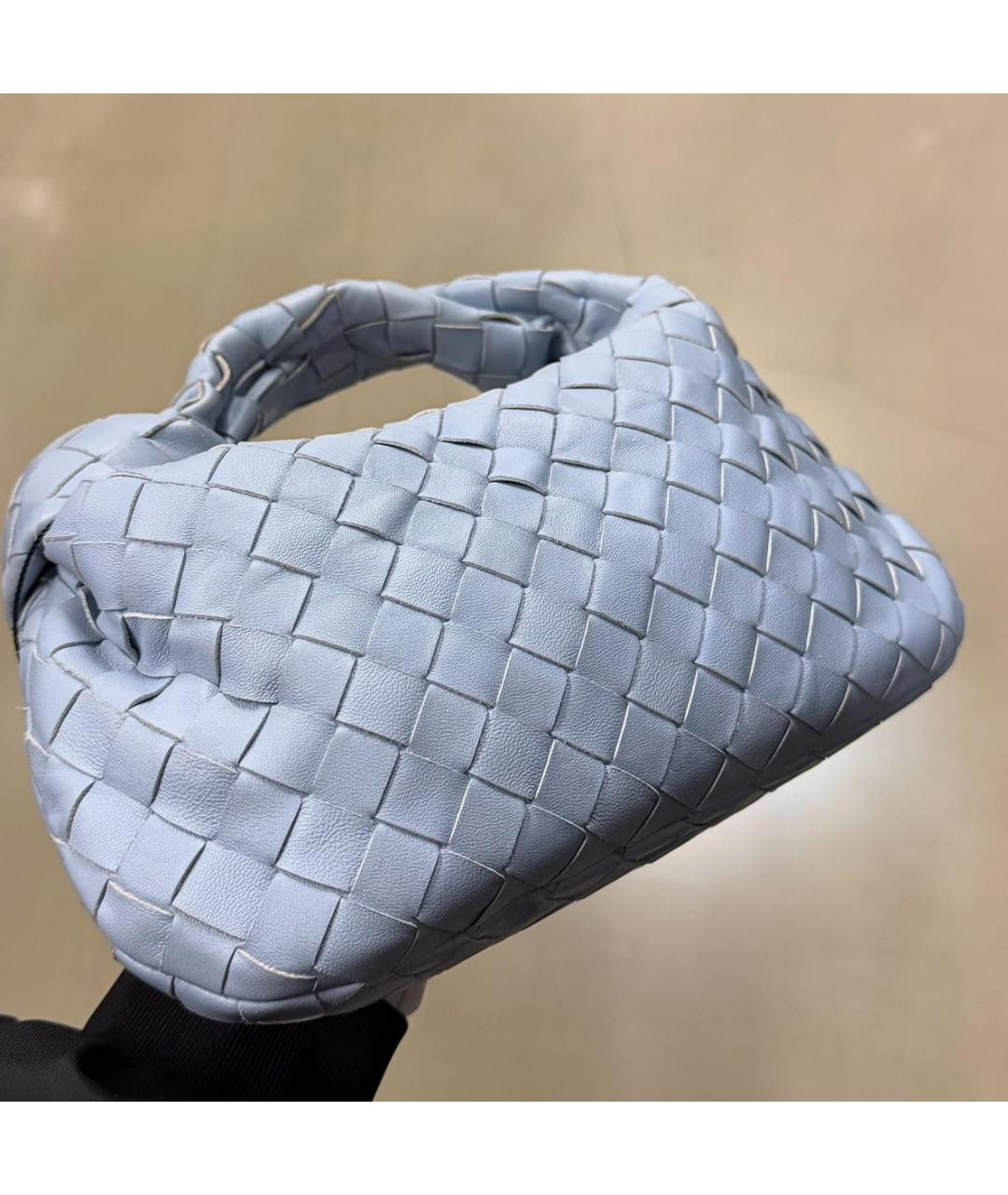 BOTTEGA VENETA Голубая кожаная сумка через плечо, фото 2
