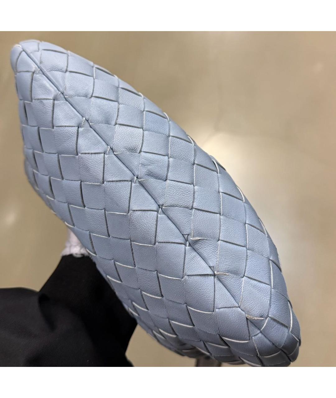 BOTTEGA VENETA Голубая кожаная сумка через плечо, фото 3