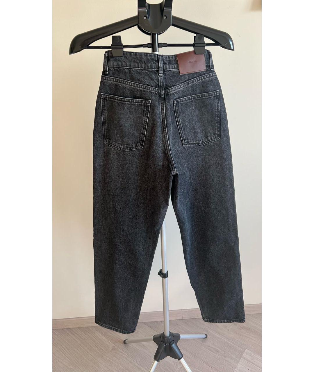 12 STOREEZ Антрацитовые хлопковые прямые джинсы, фото 2