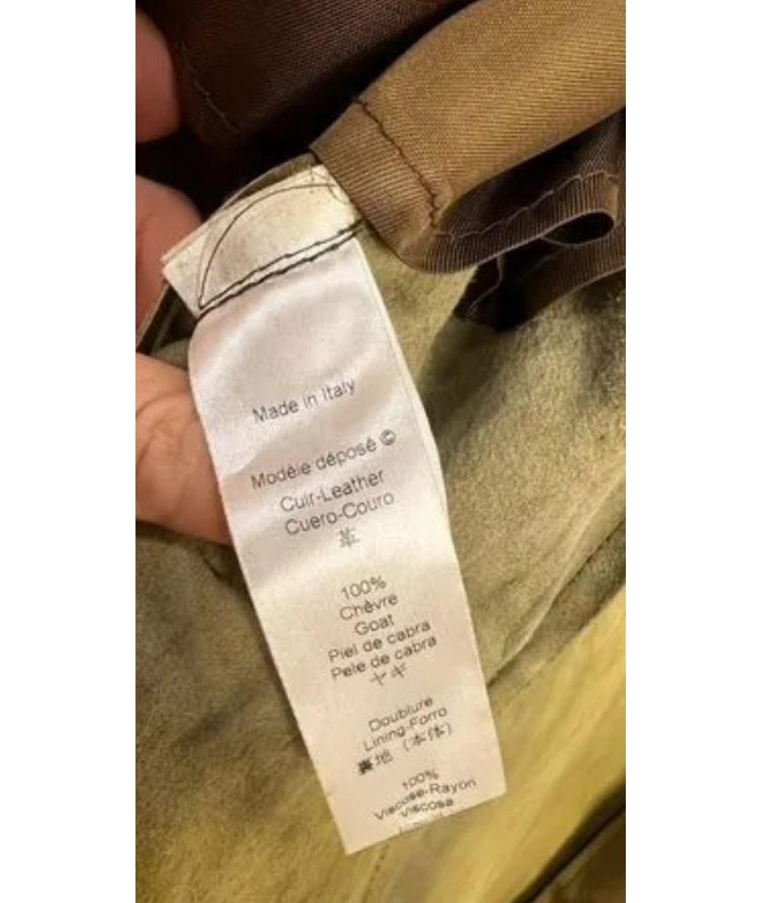 KENZO Хаки кожаная куртка, фото 5