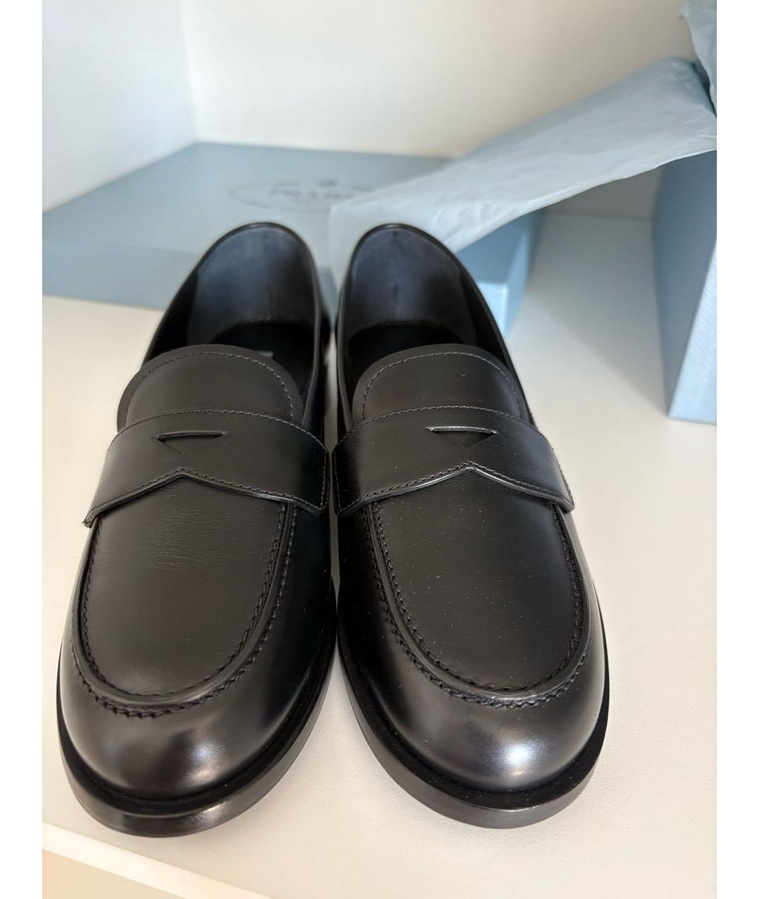 PRADA Черные кожаные лоферы, фото 3