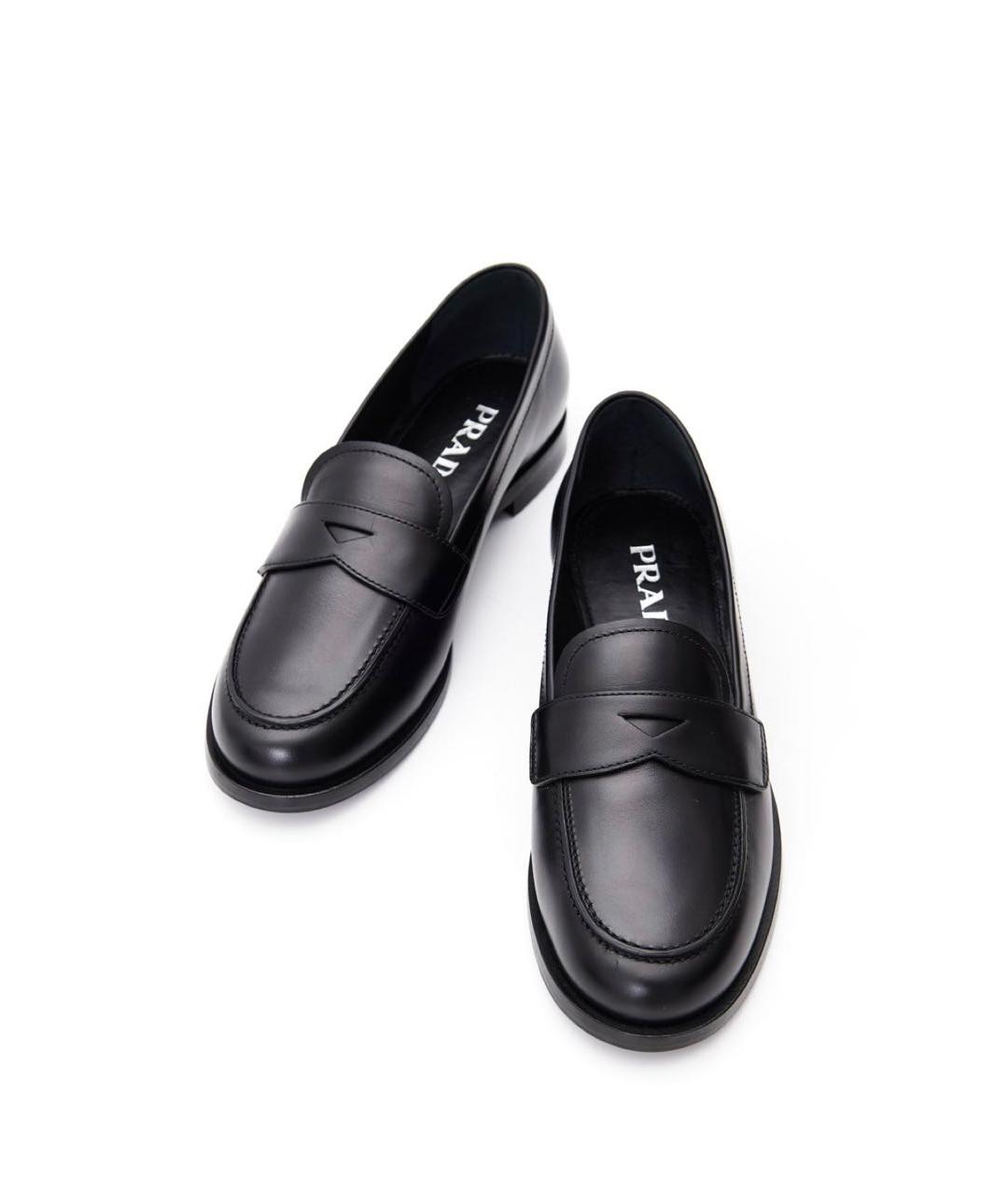 PRADA Черные кожаные лоферы, фото 2