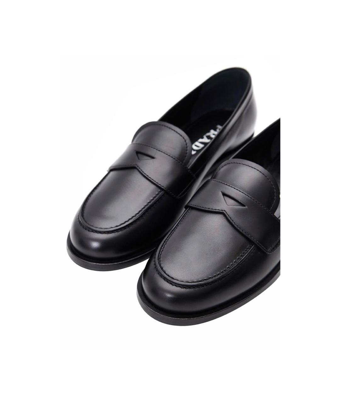 PRADA Черные кожаные лоферы, фото 4