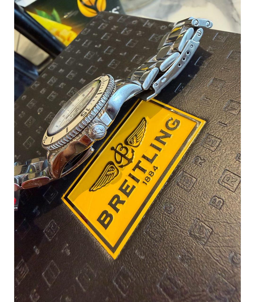 BREITLING Белые металлические часы, фото 3