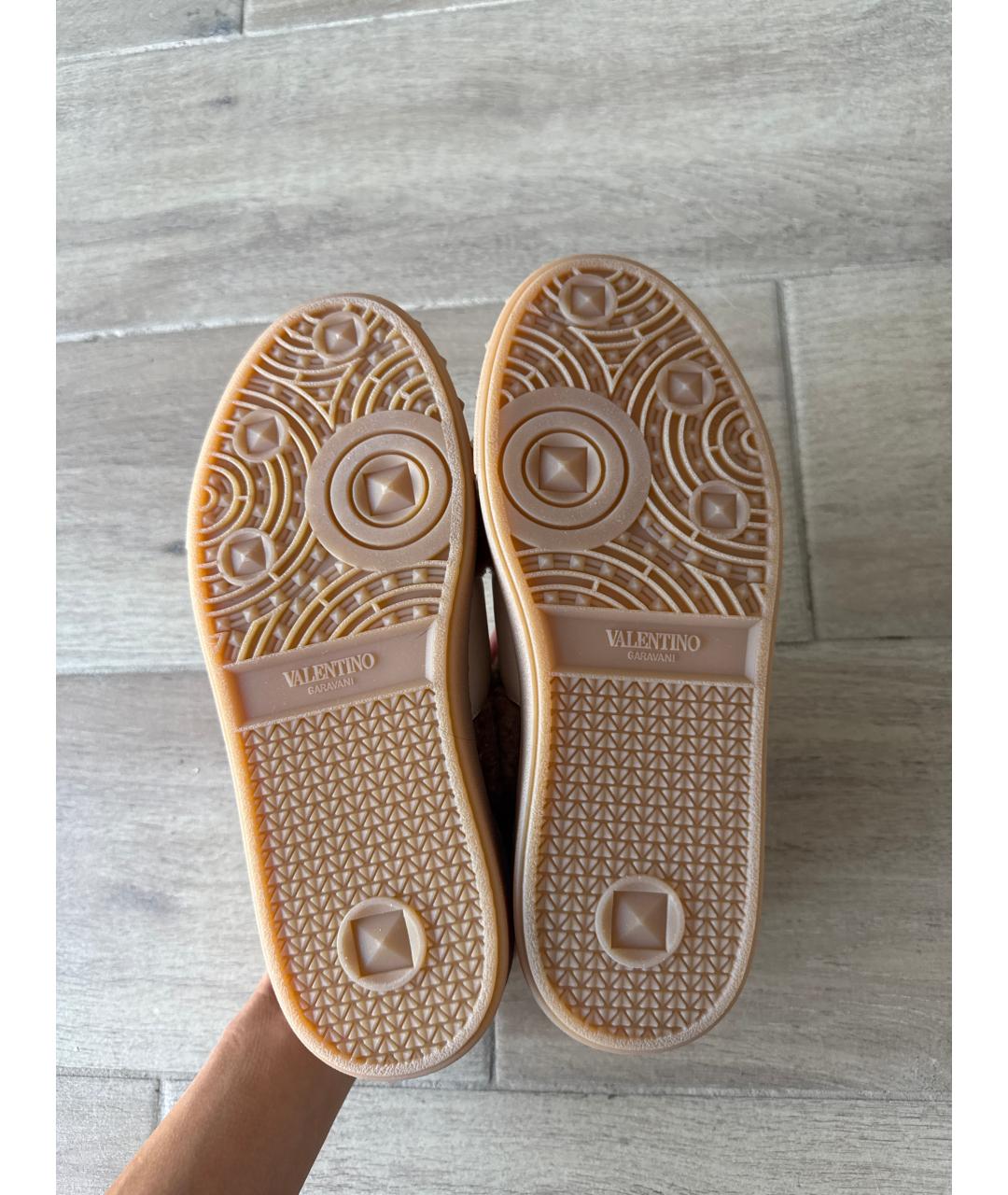 VALENTINO Бежевые замшевые кеды, фото 5