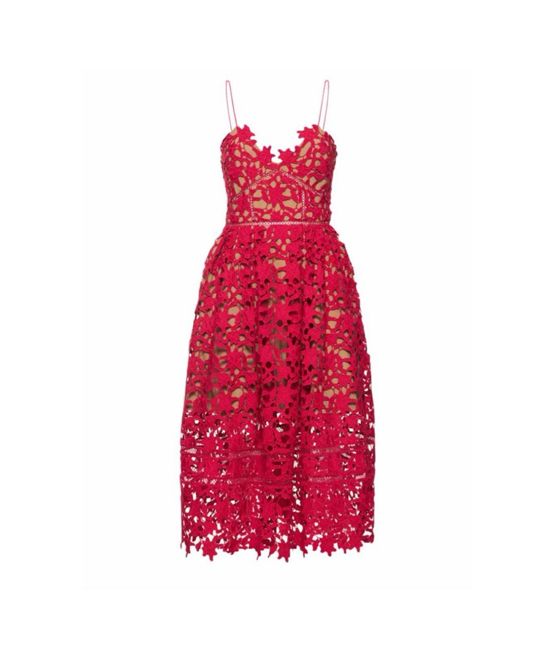 SELF-PORTRAIT Розовое полиэстеровое коктейльное платье, фото 1