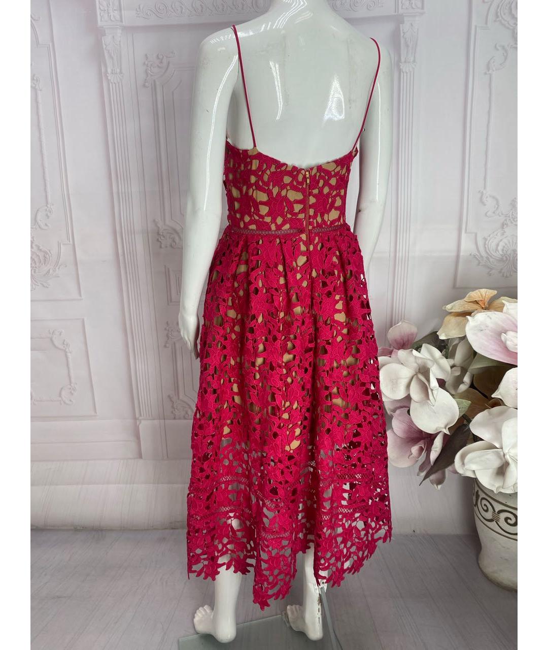 SELF-PORTRAIT Розовое полиэстеровое коктейльное платье, фото 2