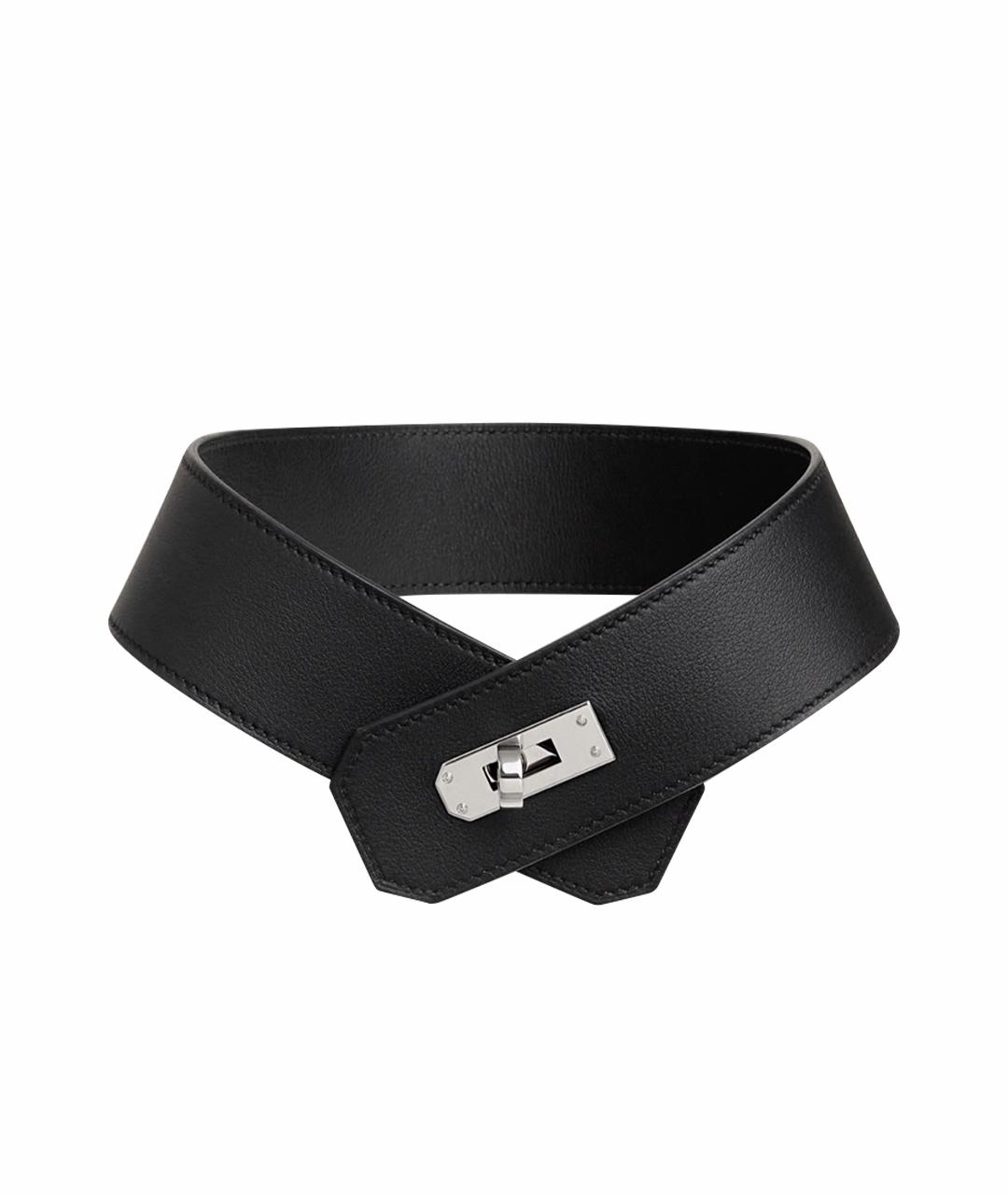 HERMES Черный кожаный чокер, фото 1