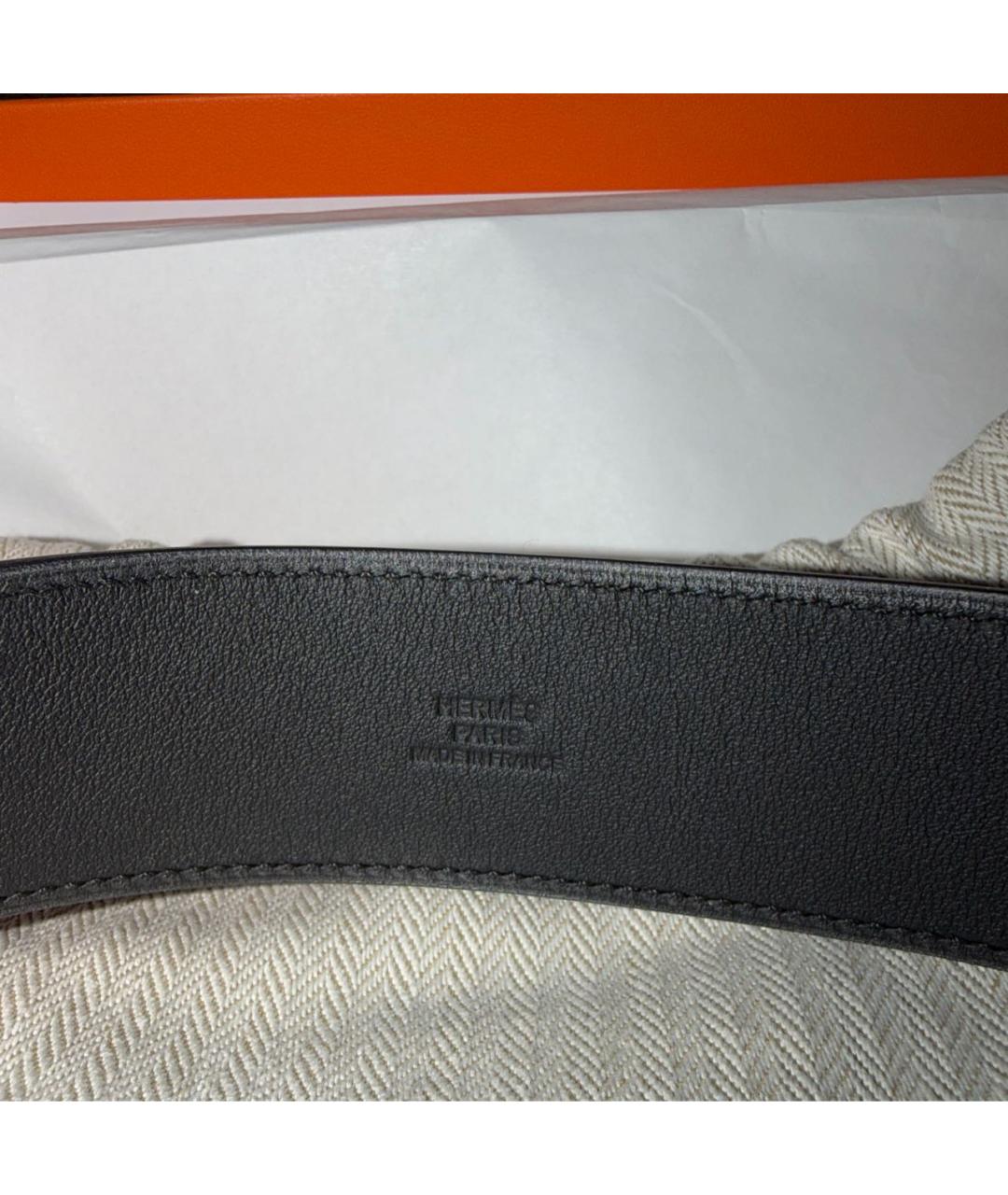 HERMES Черный кожаный чокер, фото 3