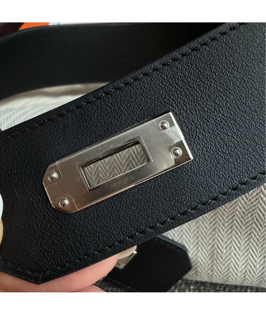 HERMES Черный кожаный чокер, фото 2