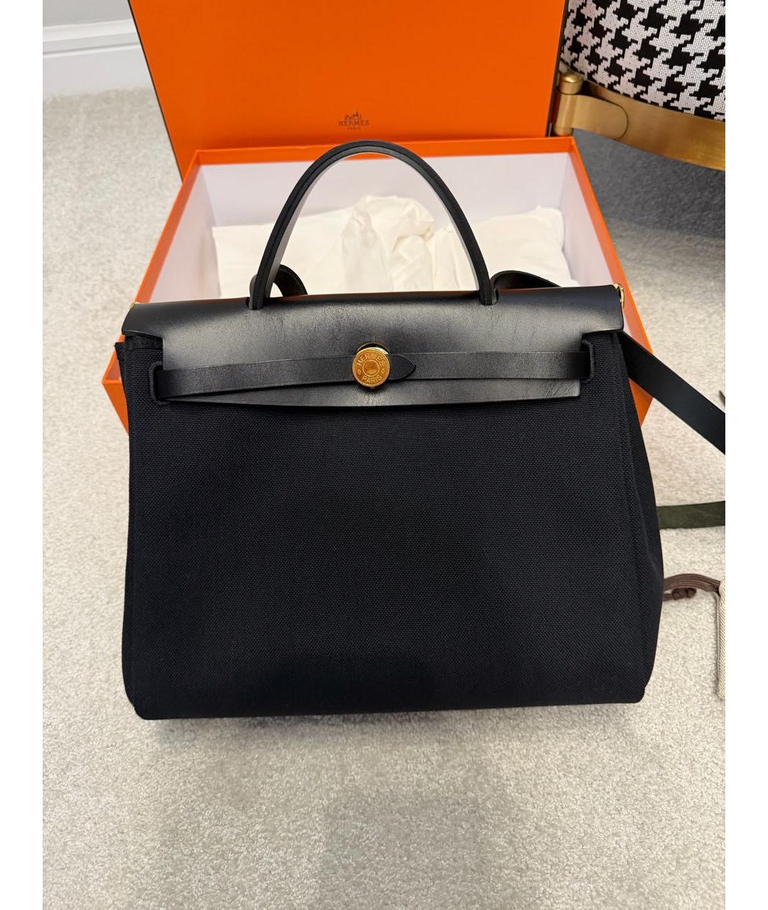 HERMES Черная тканевая сумка через плечо, фото 2