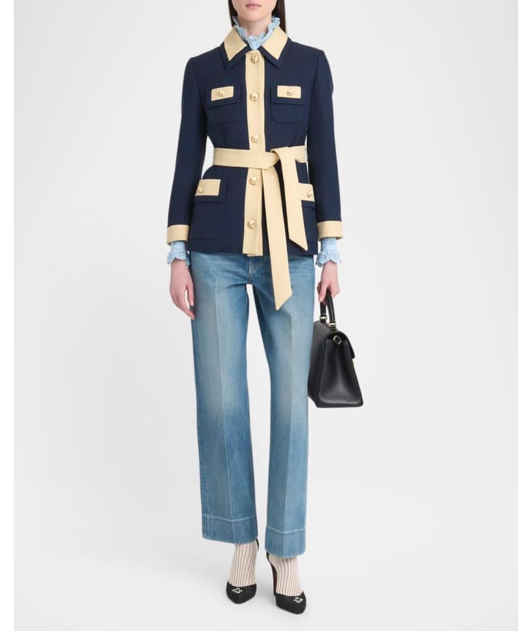 VALENTINO Синий вискозный жакет/пиджак, фото 7