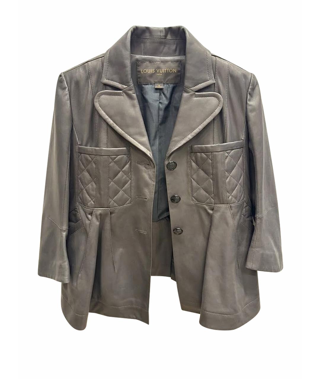 LOUIS VUITTON Коричневая кожаная куртка, фото 1