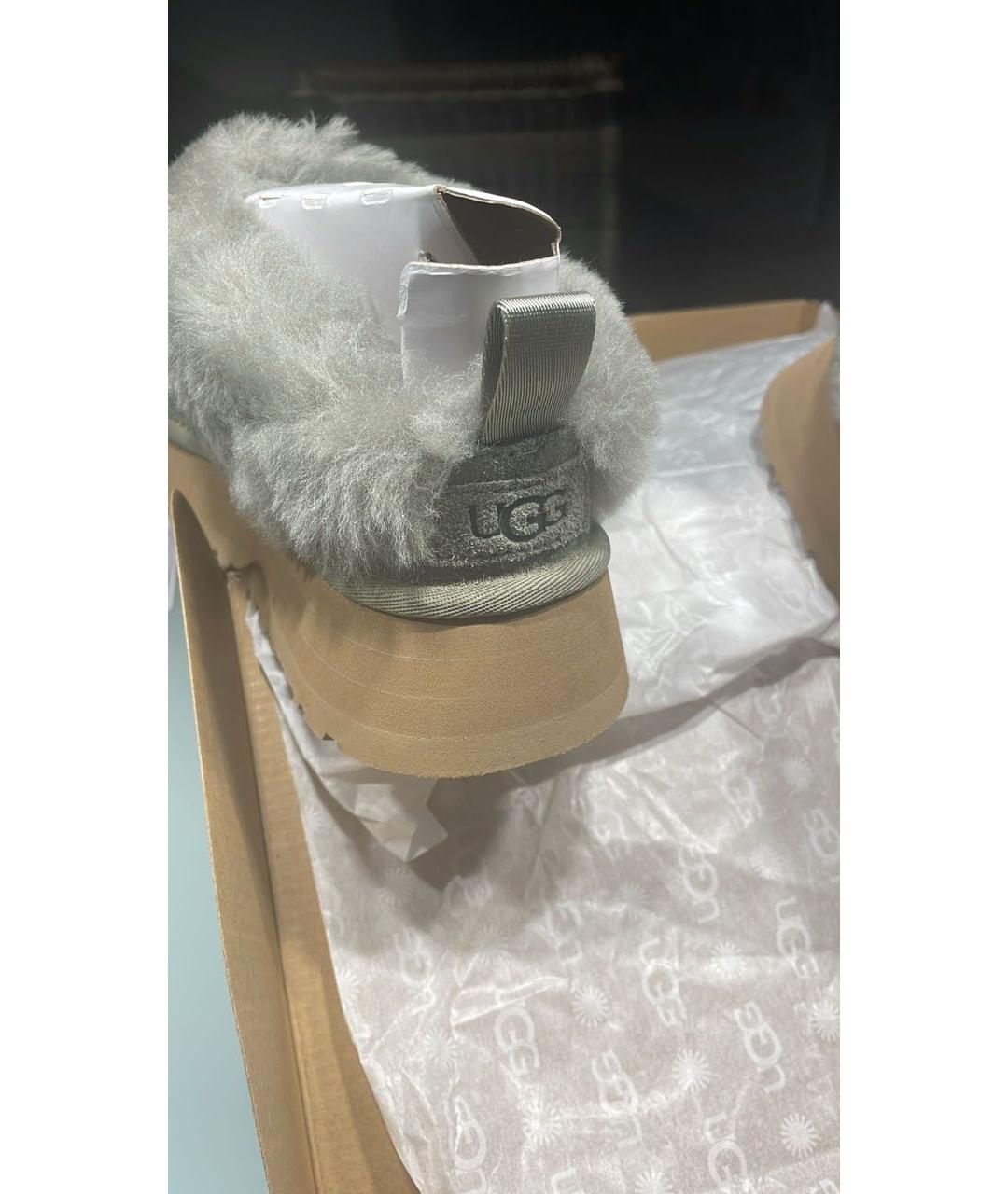 UGG AUSTRALIA Хаки замшевые полусапоги, фото 7