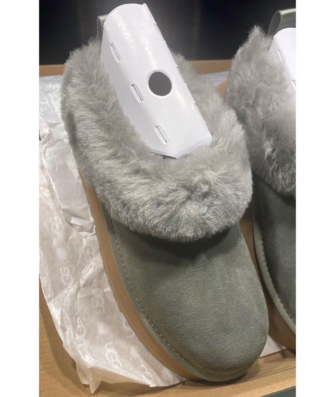 UGG AUSTRALIA Хаки замшевые полусапоги, фото 6