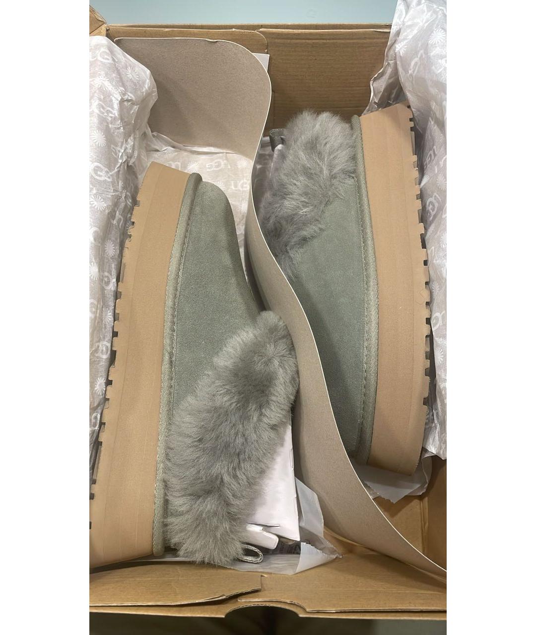 UGG AUSTRALIA Хаки замшевые полусапоги, фото 8