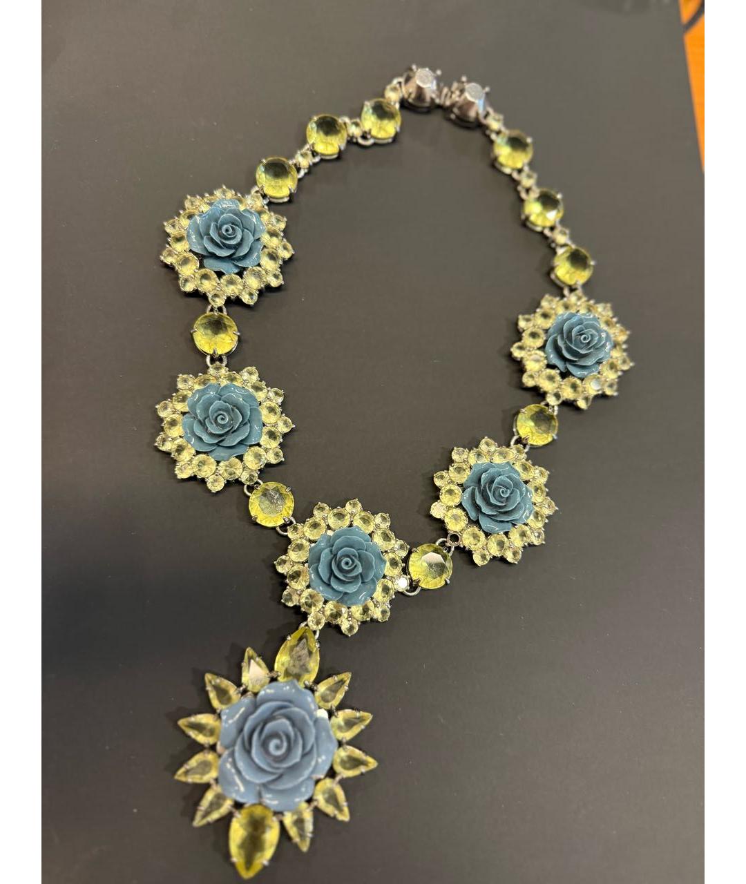 PRADA Синее металлическое колье, фото 3