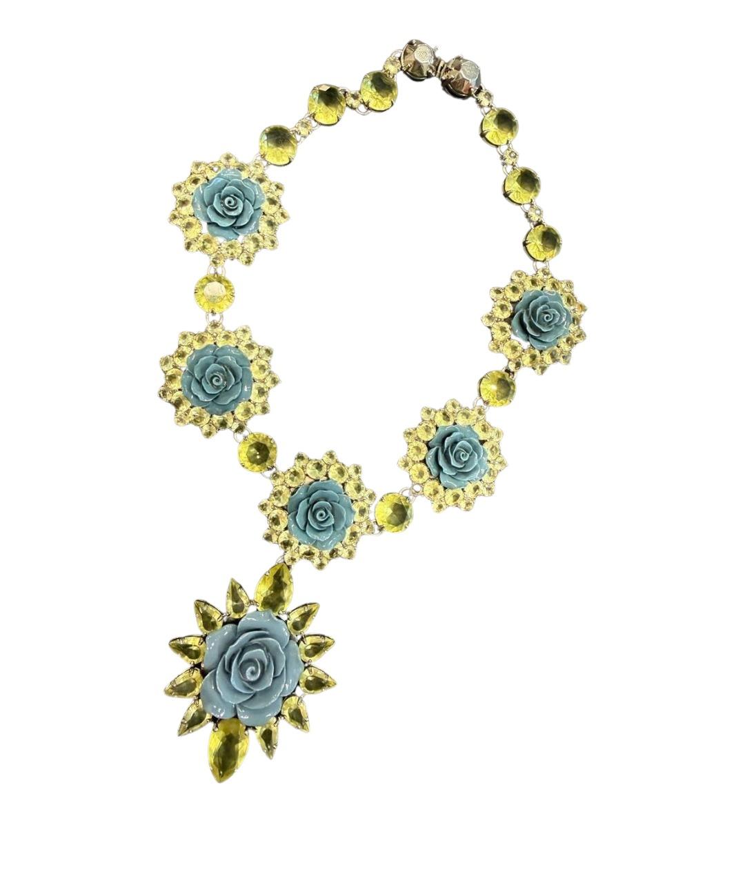 PRADA Синее металлическое колье, фото 1