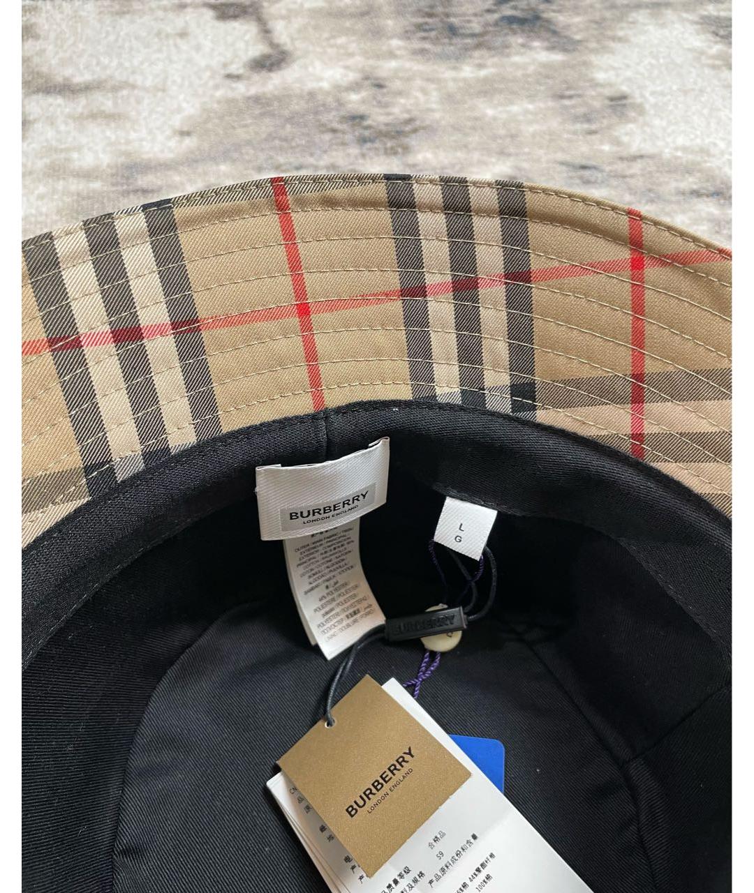 BURBERRY Бежевая хлопковая панама, фото 3