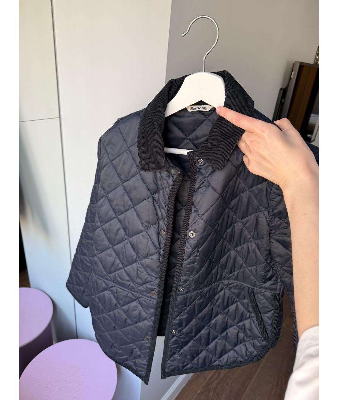 BARBOUR Темно-синяя полиамидовая куртка, фото 4