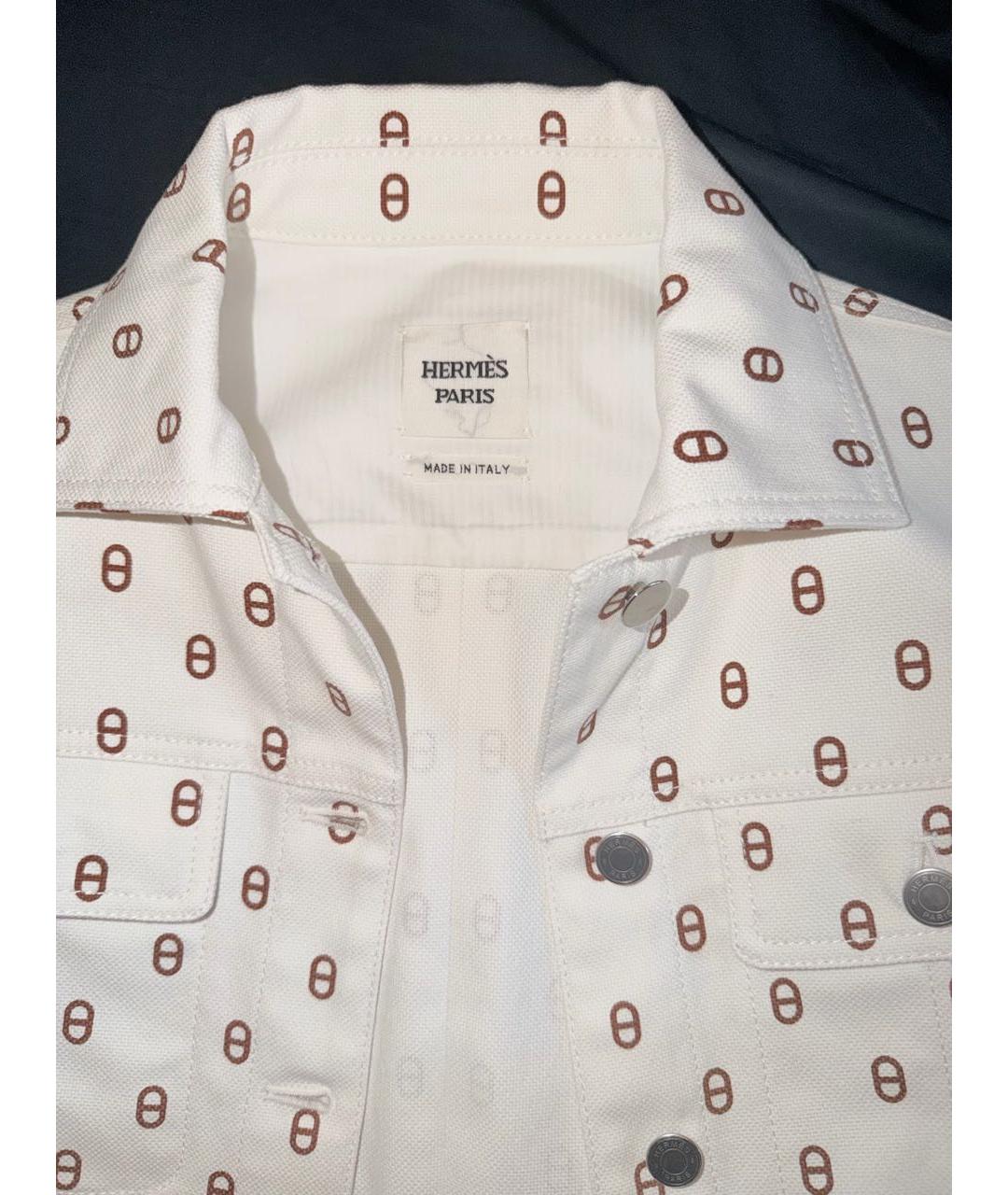 HERMES Белая деним куртка, фото 3