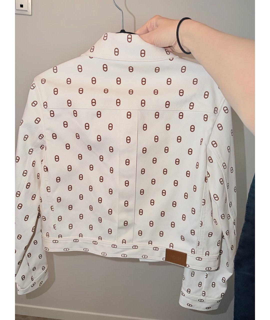 HERMES Белая деним куртка, фото 2