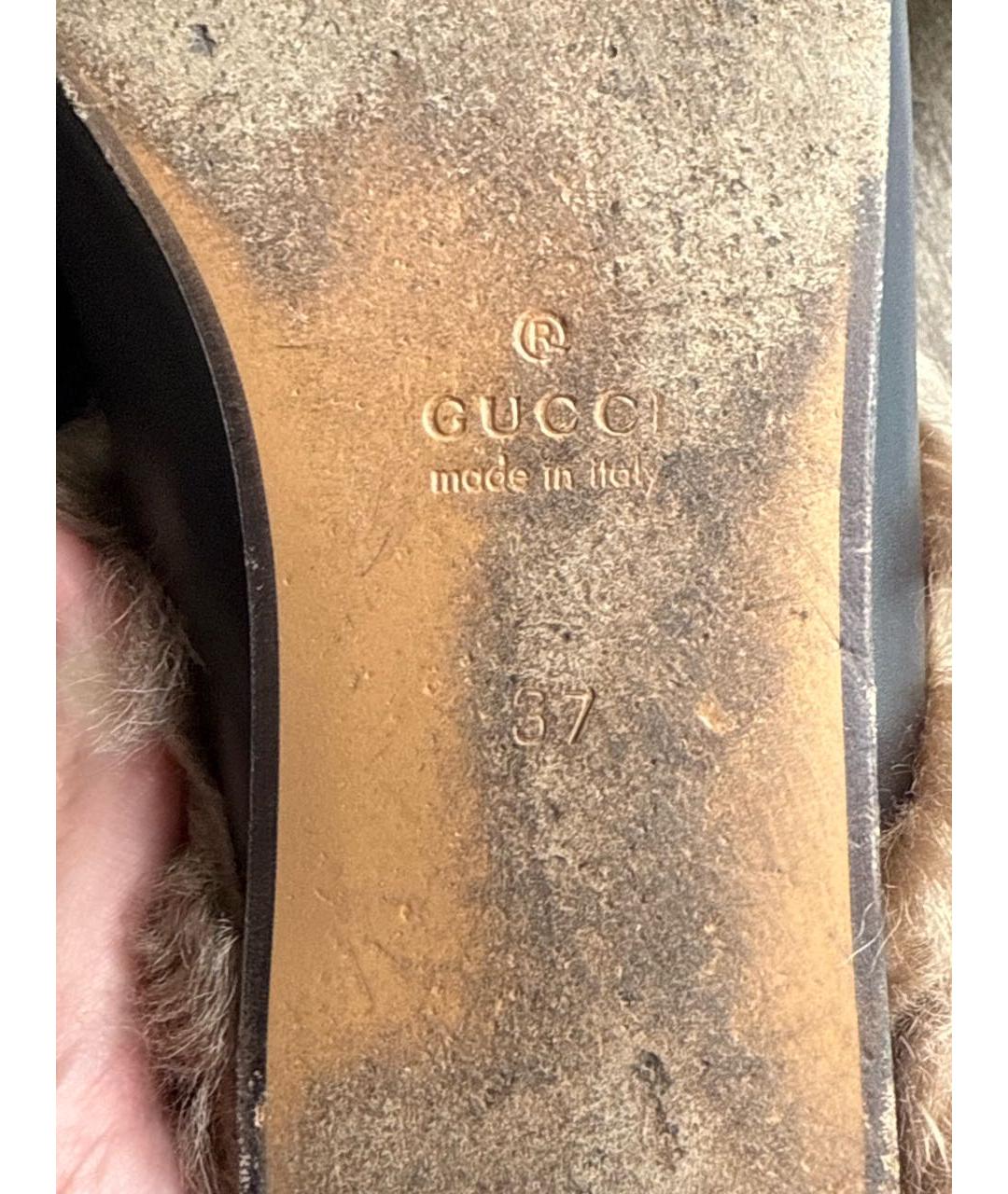 GUCCI Черные мюли, фото 8