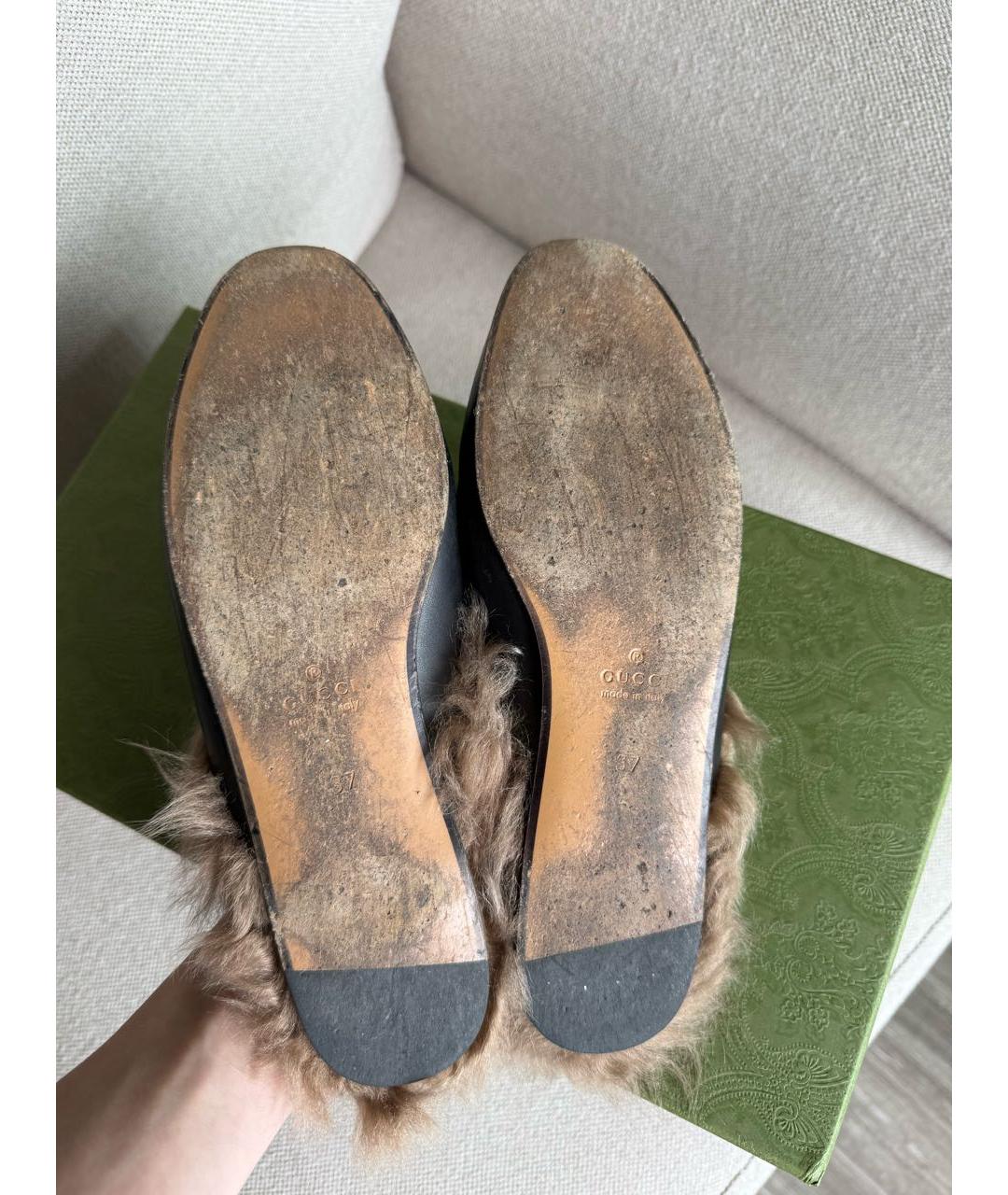GUCCI Черные мюли, фото 4