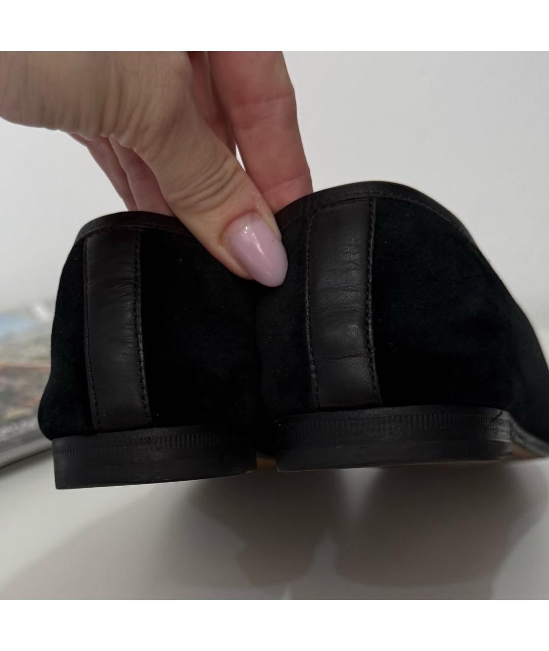 GUCCI Черные бархатные лоферы, фото 7