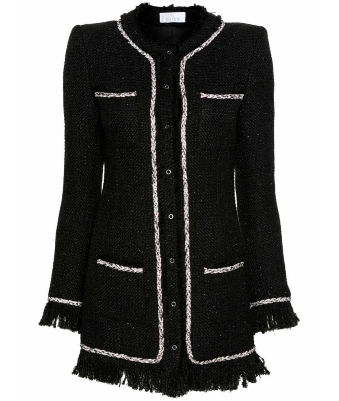 GIUSEPPE DI MORABITO Темно-синий твидовый жакет/пиджак, фото 5