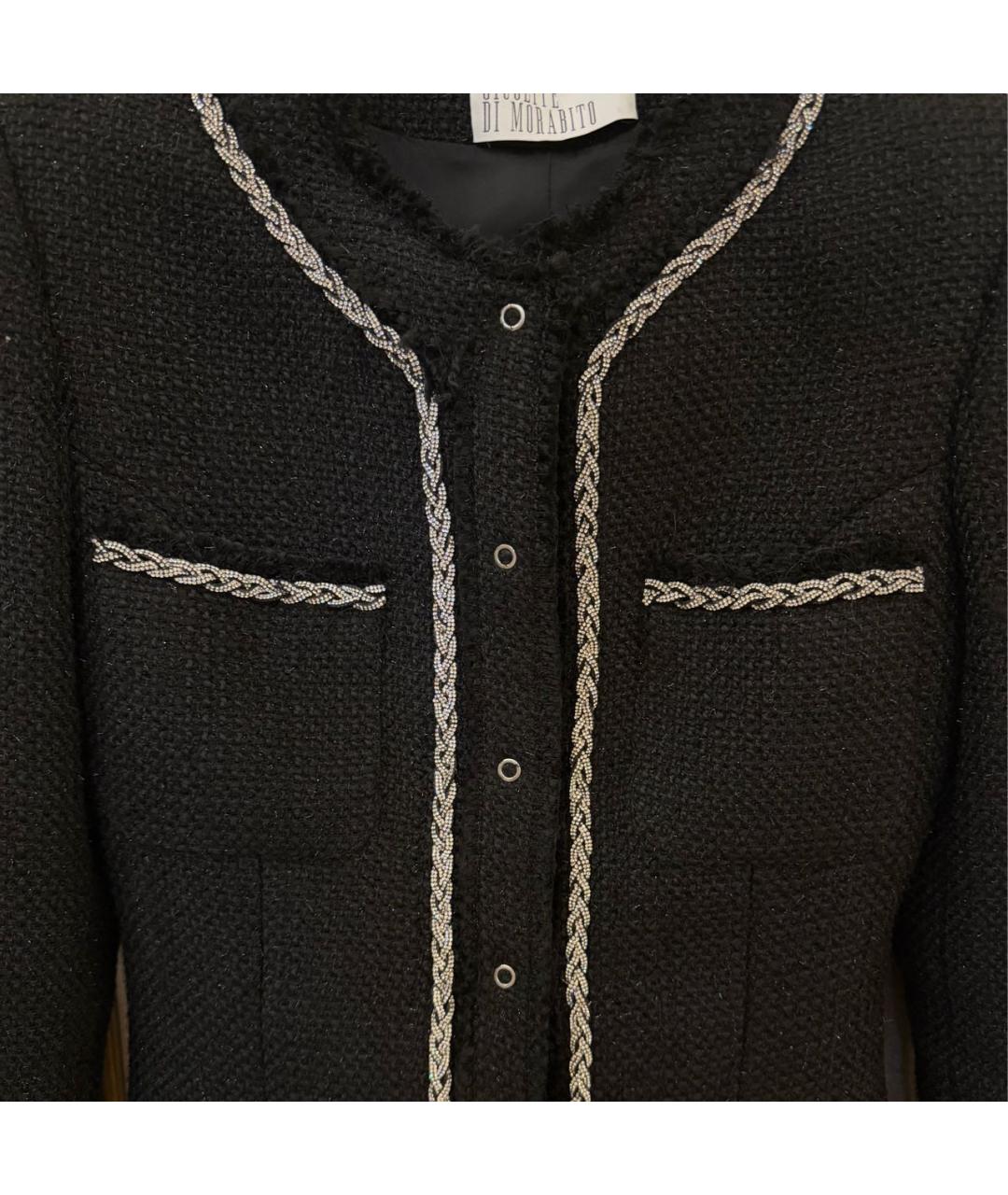 GIUSEPPE DI MORABITO Темно-синий твидовый жакет/пиджак, фото 3