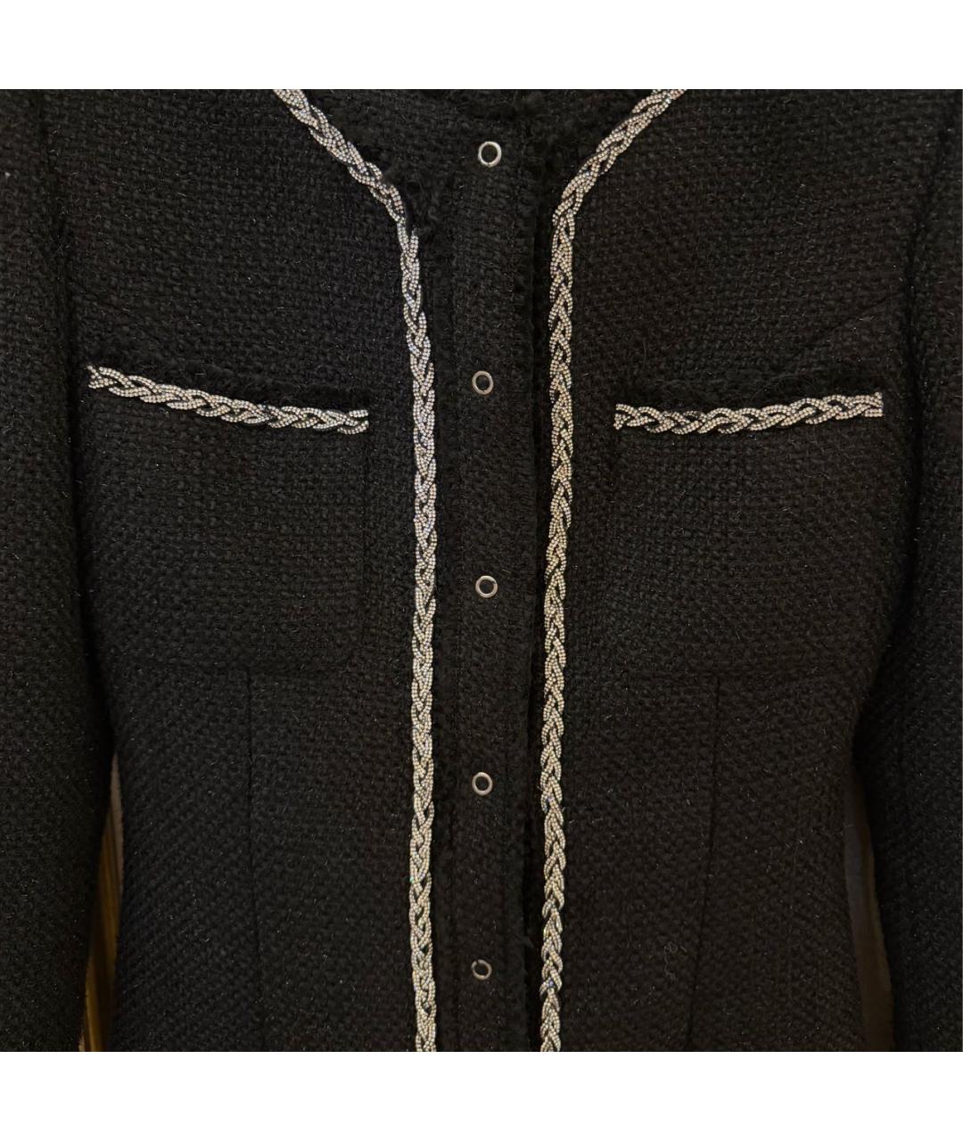 GIUSEPPE DI MORABITO Темно-синий твидовый жакет/пиджак, фото 4