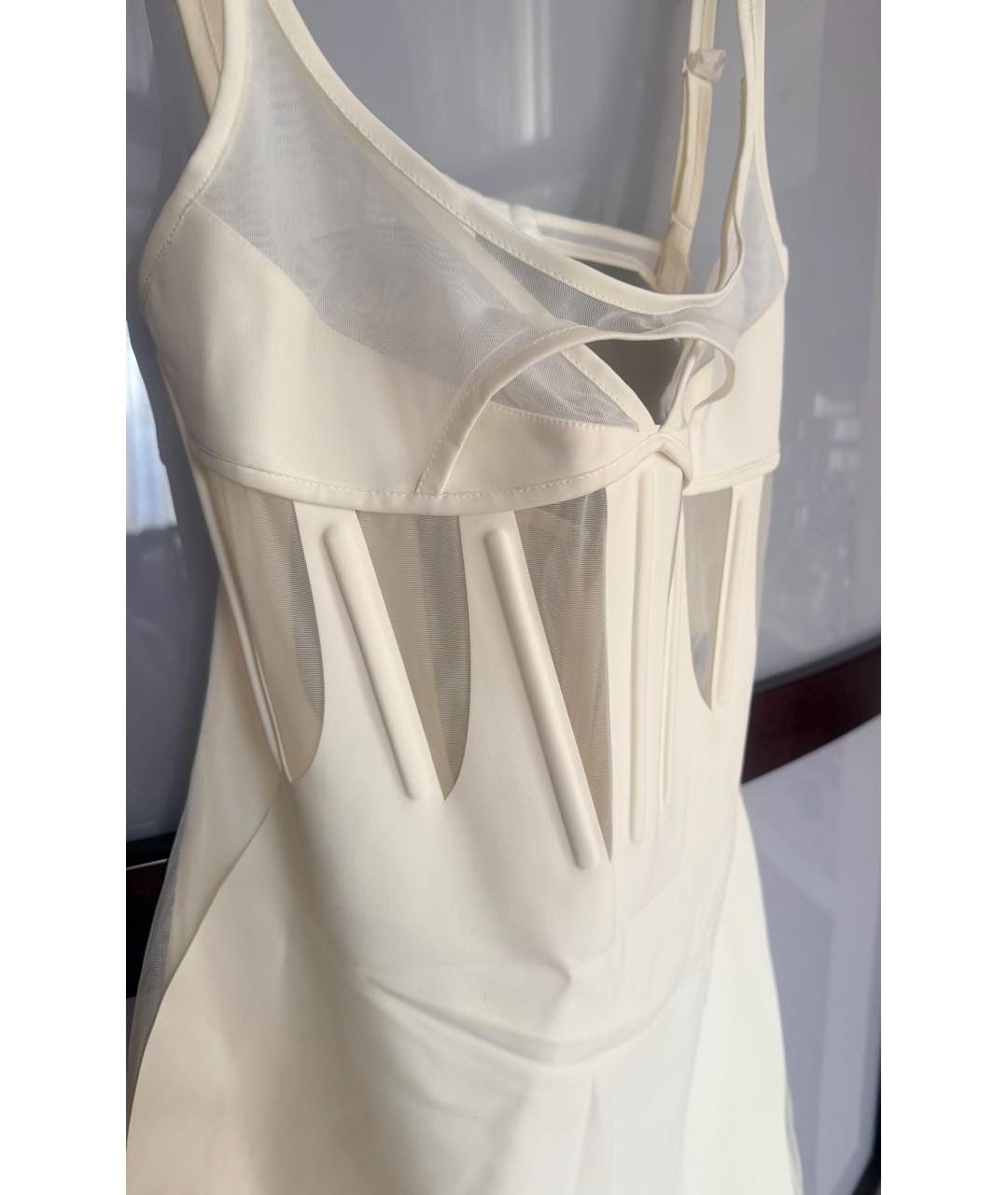MUGLER Белый полиамидовый сарафан, фото 8