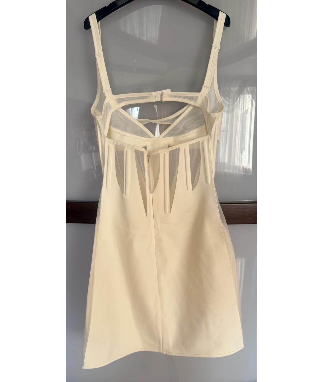 MUGLER Белый полиамидовый сарафан, фото 4