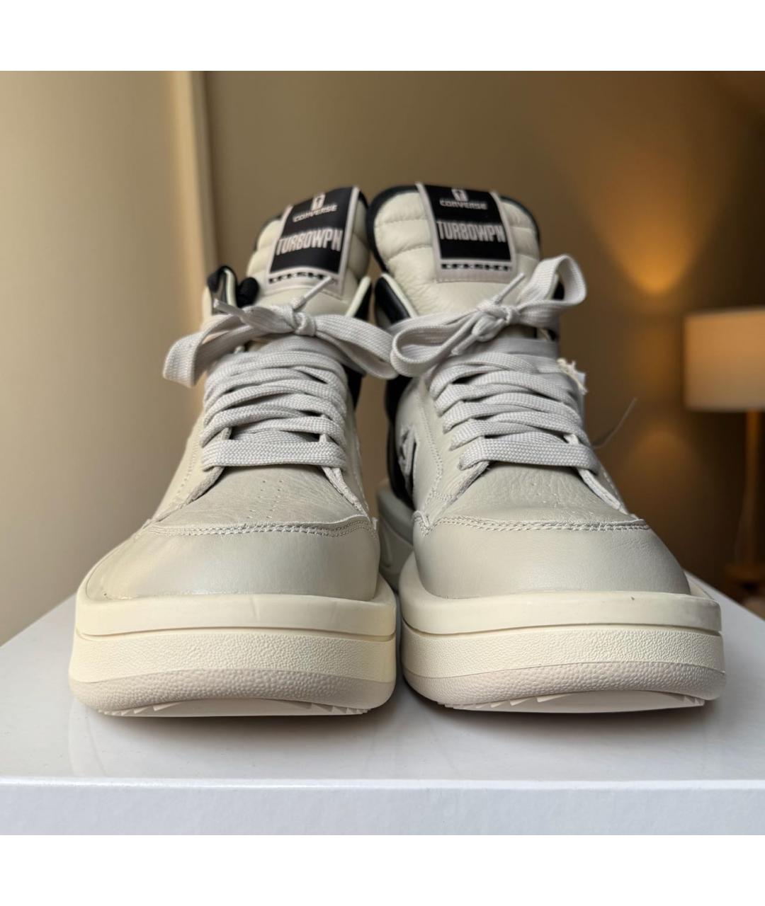 RICK OWENS DRKSHDW Кожаные высокие кроссовки / кеды, фото 3