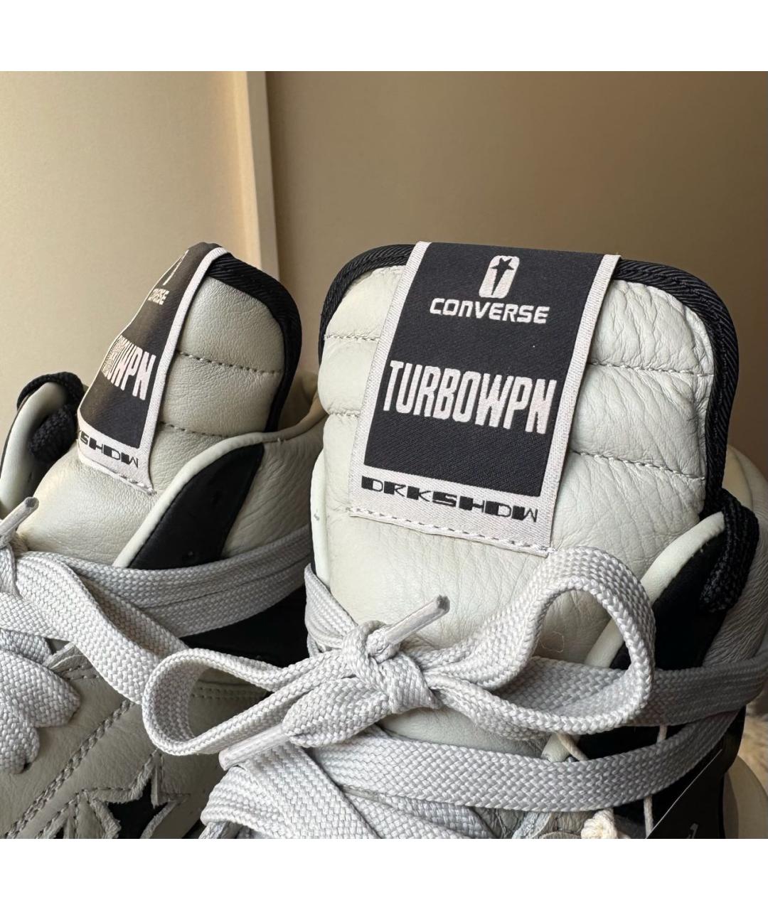 RICK OWENS DRKSHDW Кожаные высокие кроссовки / кеды, фото 4