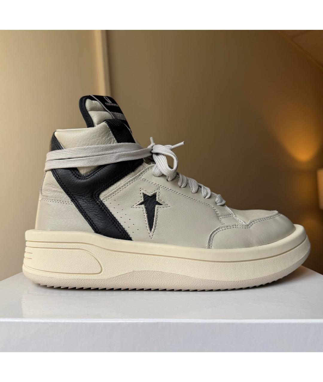 RICK OWENS DRKSHDW Кожаные высокие кроссовки / кеды, фото 9