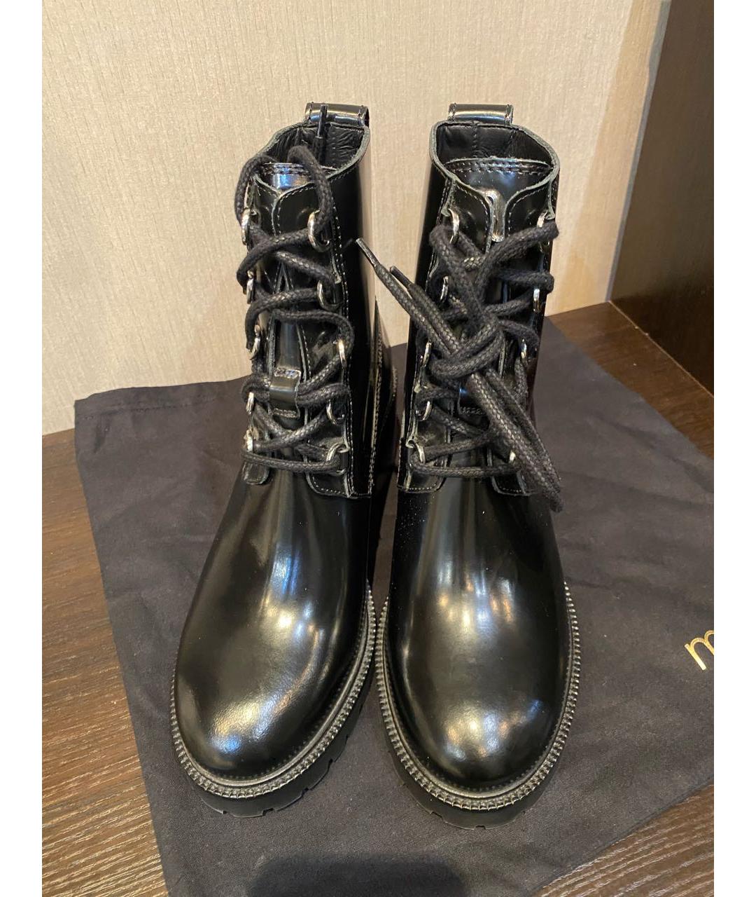 MAJE Черные ботильоны из лакированной кожи, фото 4