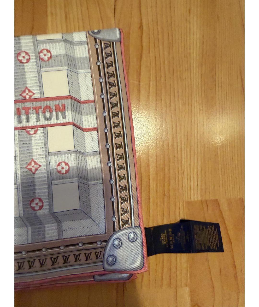 LOUIS VUITTON Бежевый шелковый платок, фото 8