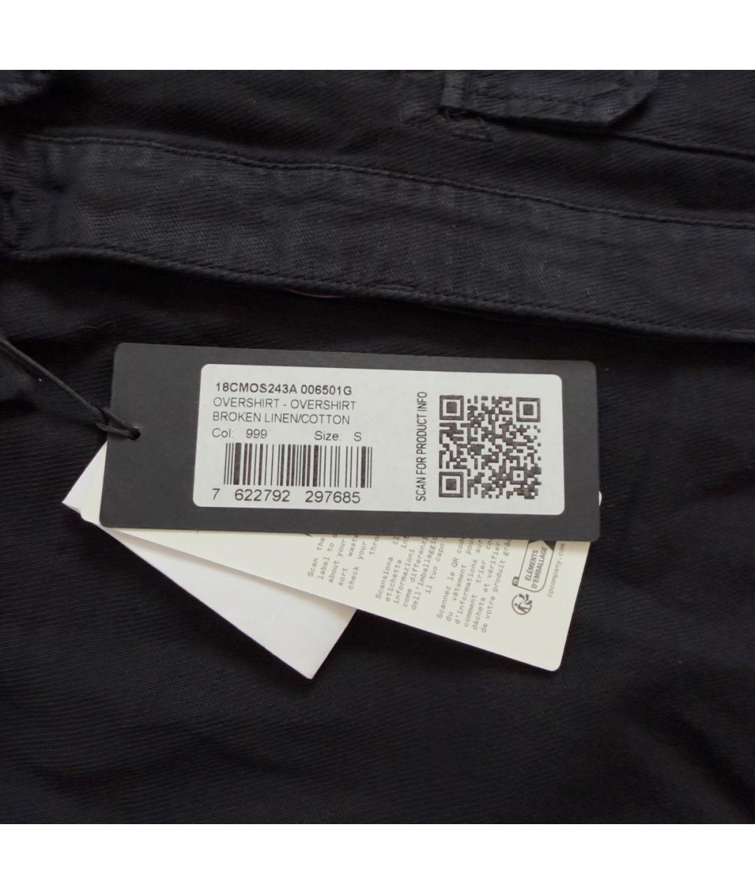 CP COMPANY Черная льняная кэжуал рубашка, фото 4