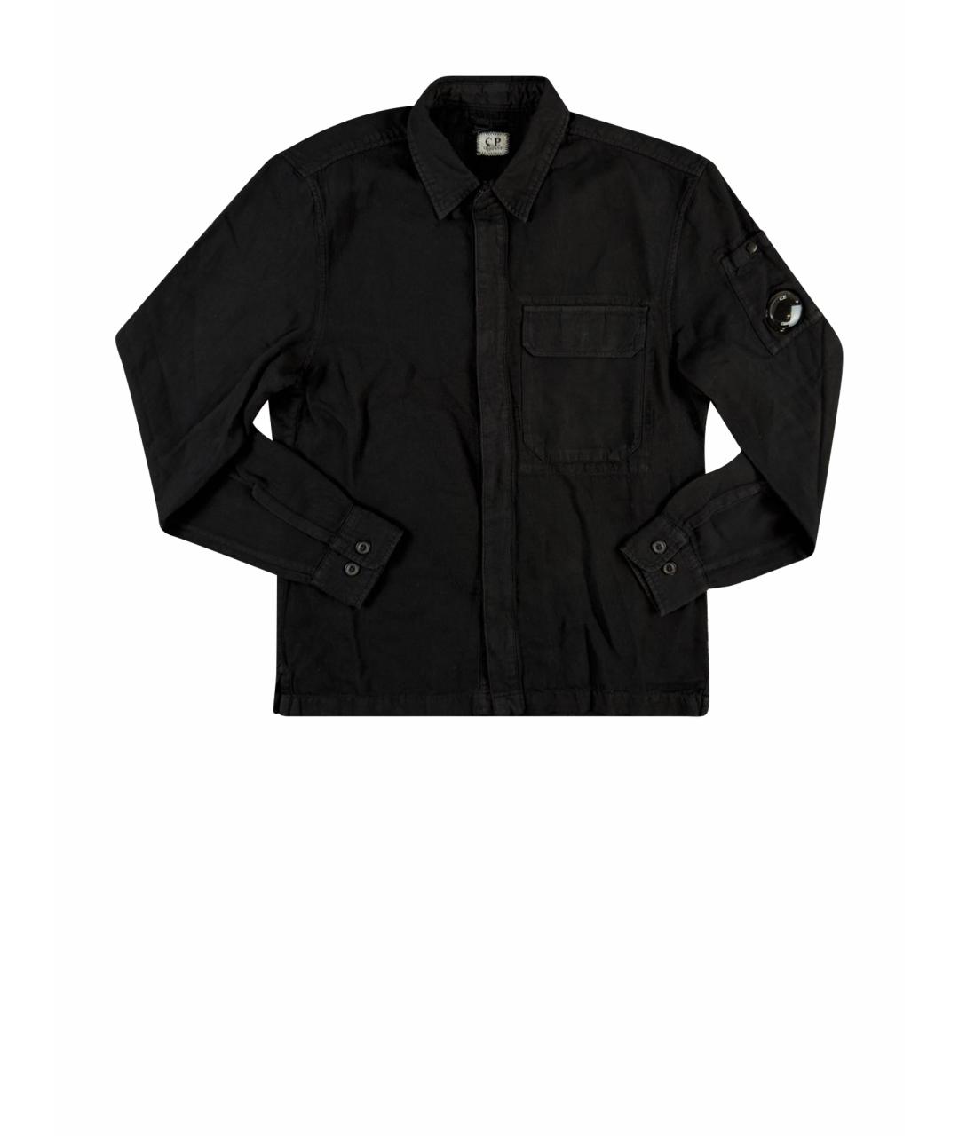 CP COMPANY Черная льняная кэжуал рубашка, фото 1
