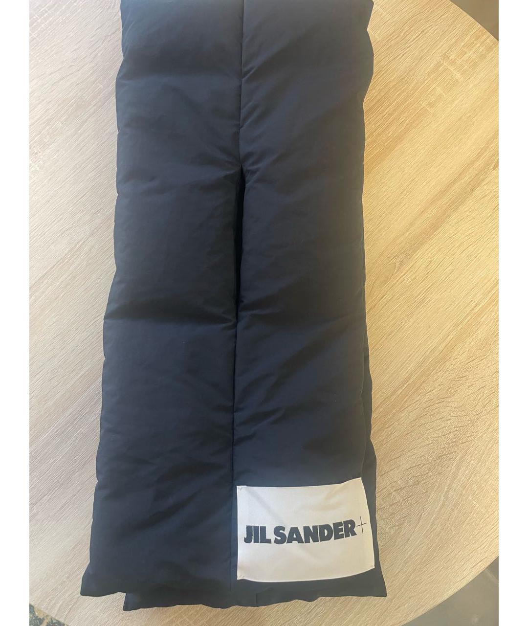 JIL SANDER Черный шарф, фото 3