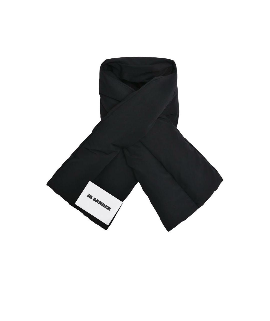 JIL SANDER Черный шарф, фото 1