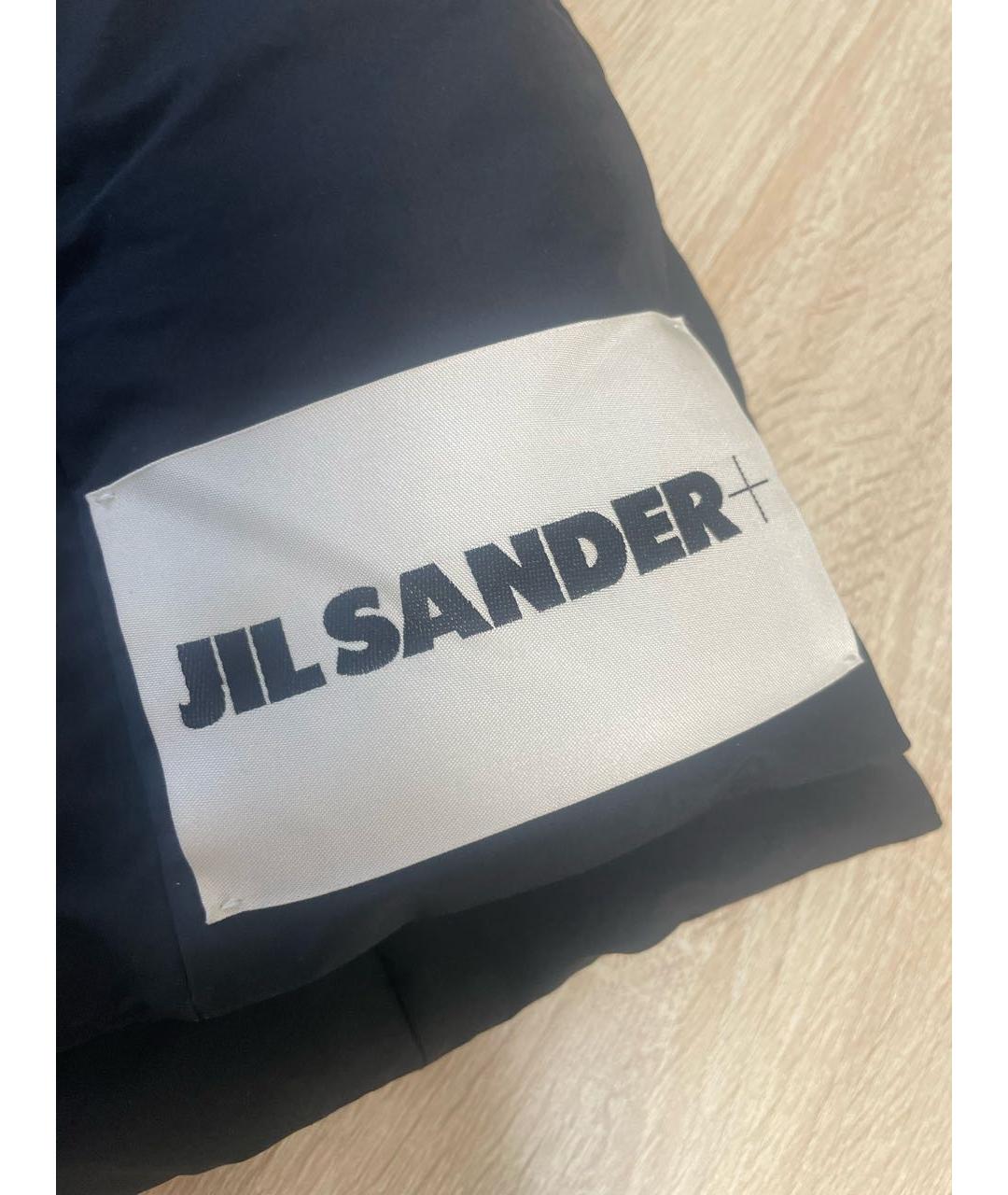 JIL SANDER Черный шарф, фото 2