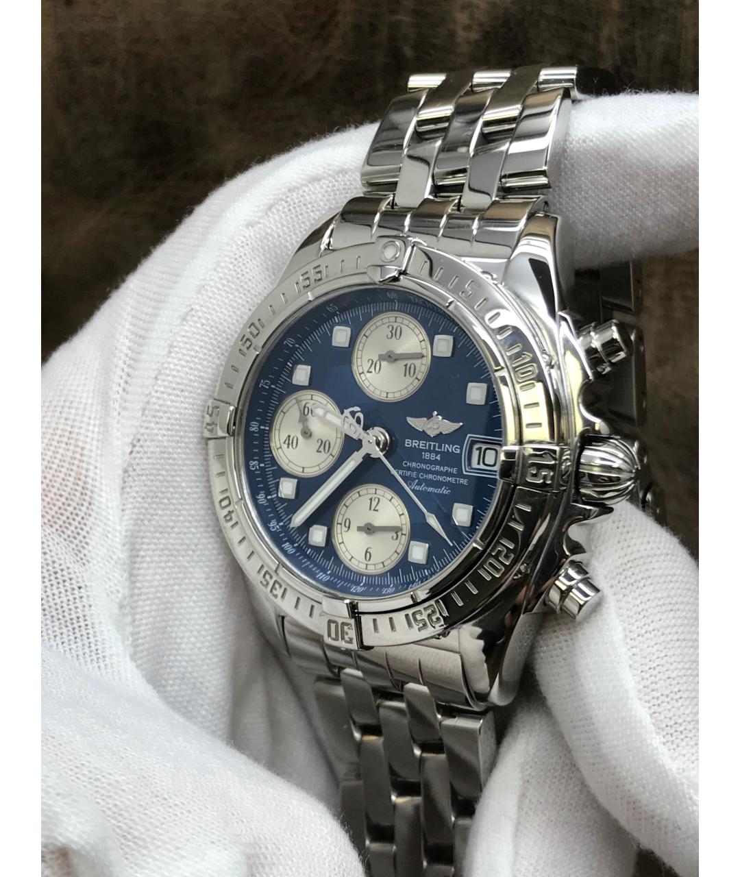 BREITLING Синие металлические часы, фото 2