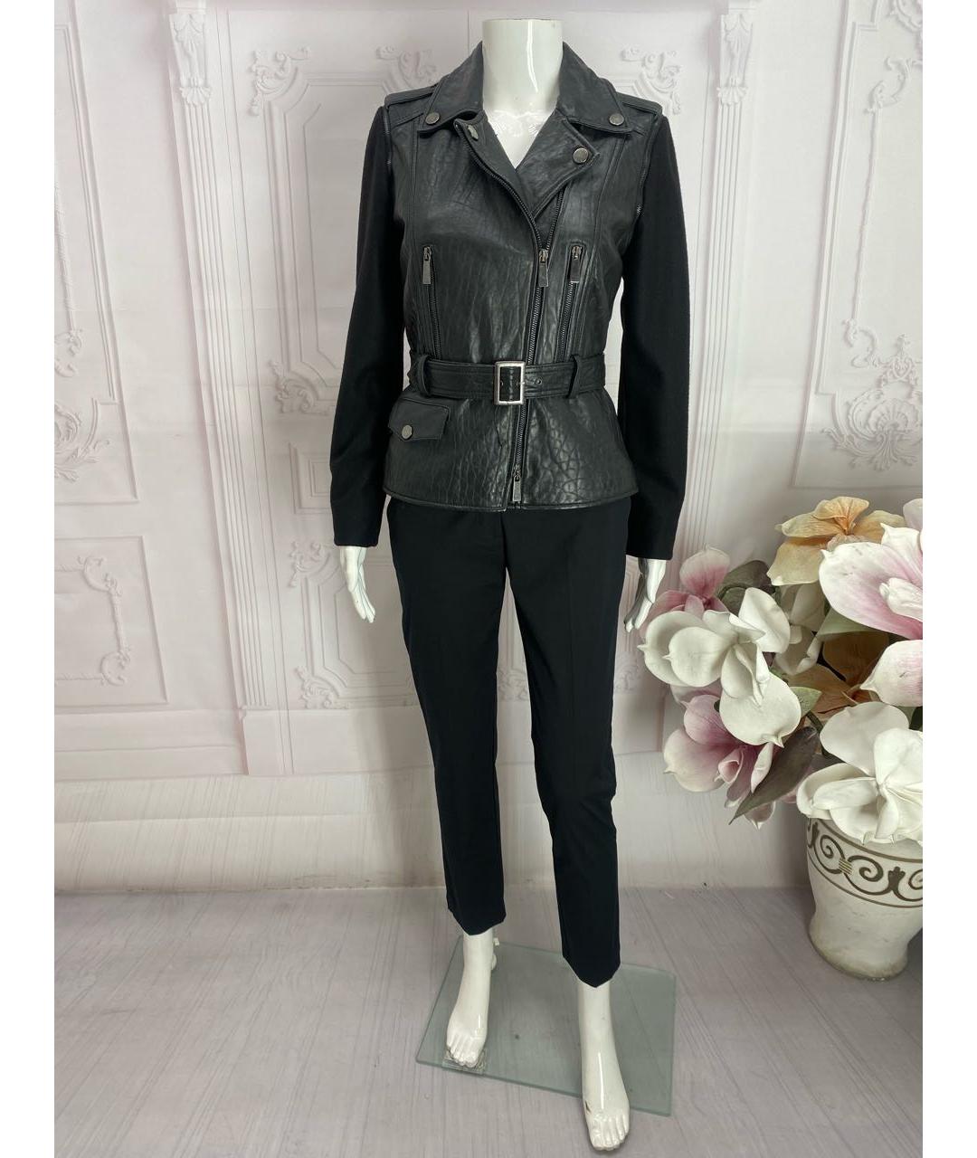 PINKO Черная кожаная куртка, фото 6